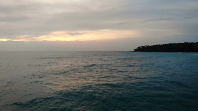 sunset at Surin beach Phuket, Thailand - drone shot