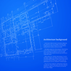 Architectural drawing. Vector illustration.