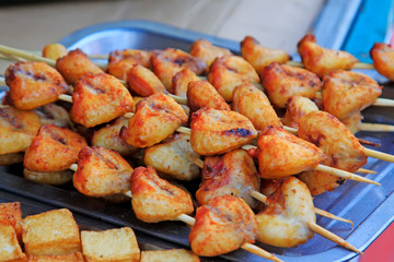 Grilled chicken string