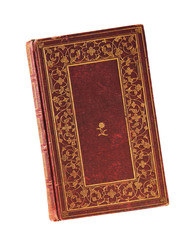 old book vintage book cover isolated on white background