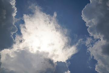 blue sky, clouds, sunrise