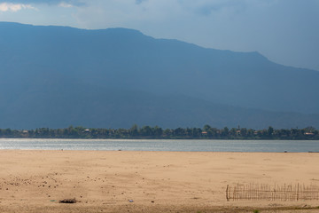 Don Daeng island beach on the Mekong Laos