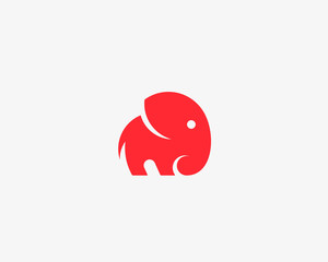 Elephant logo design. Animal vector icon logotype