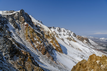 磐梯山の火口壁