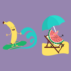 Summer sweets. Color ice fruit design icon