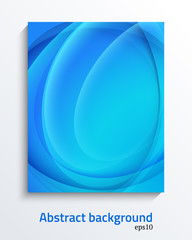 Bright blue smooth abstract background. Vector illustration.