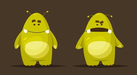 Funny cute monster character. Cartoon vector illustration. © dmitrymoi