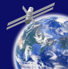 Obraz na płótnie Canvas image of space station in orbit