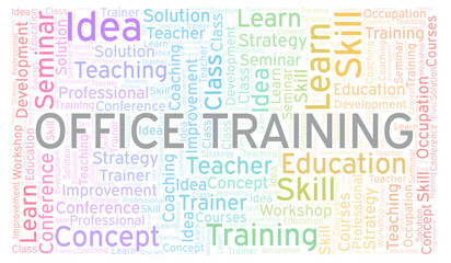 Fototapeta premium Office Training word cloud.