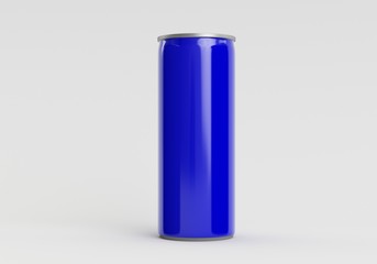 3D Rendered Blue 200ml Metal Soda Can 