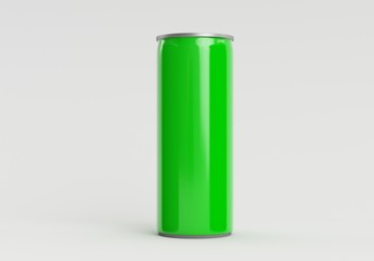 3D Rendered Green 200ml Metal Soda Can 