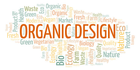 Obraz premium Organic Design word cloud.