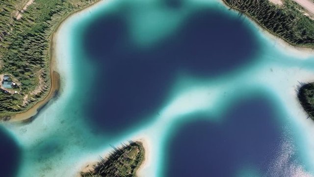 Aerial Ascending: Lake With Mickey Mouse Shape