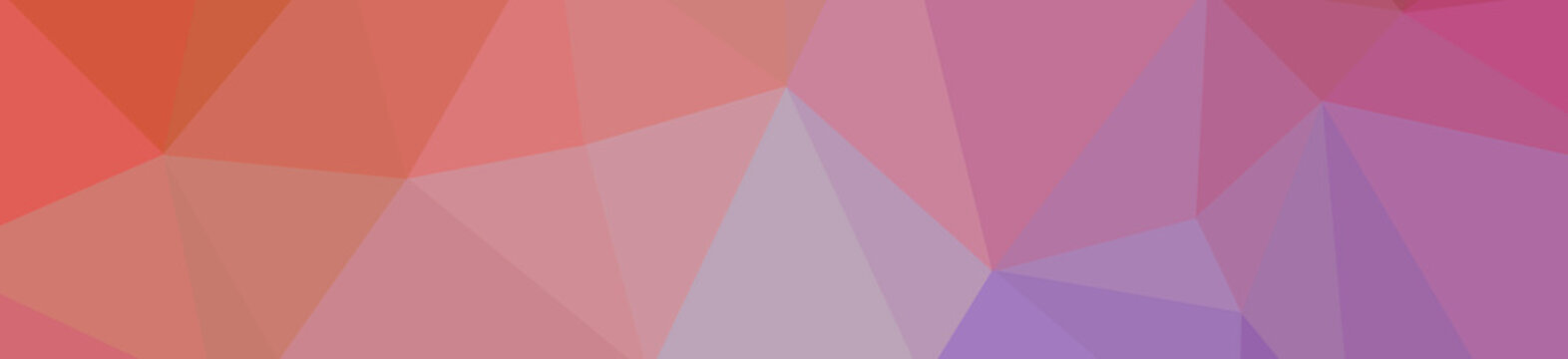 Illustration of purple and red triangle polygon banner background.