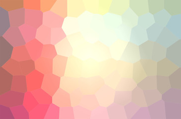 Fototapeta premium Abstract illustration of red and yellow big hexagon background.