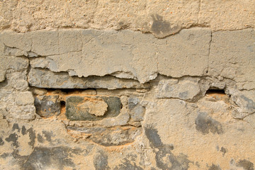 debris cement wall