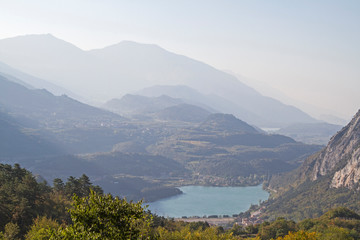 Fototapeta na wymiar Blick auf den Lago di San Massenza
