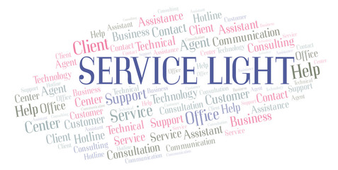 Service Light word cloud.