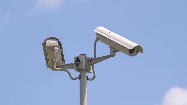 Security camera in 4k slow motion 60fps