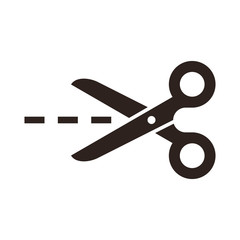 Vector scissors with cut lines - 237154127