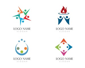 Fototapeta na wymiar Community care Logo 