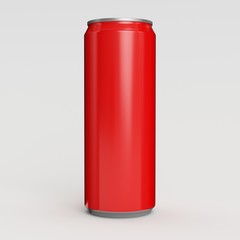 3D Rendered 330ml Red Soda Can 