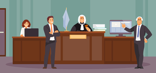 Courtroom session vector
