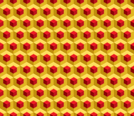 red yellow cubes