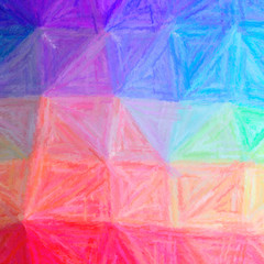 Fototapeta premium Illustration of abstract Yellow, Red And Blue Long Brush Strokes Pastel Square background.