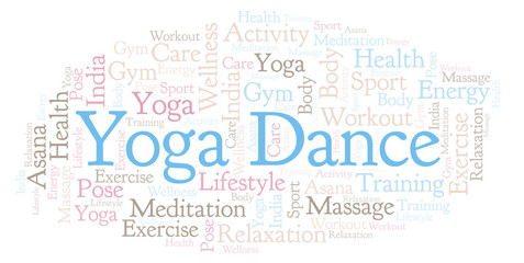 Obraz premium Yoga Dance word cloud.