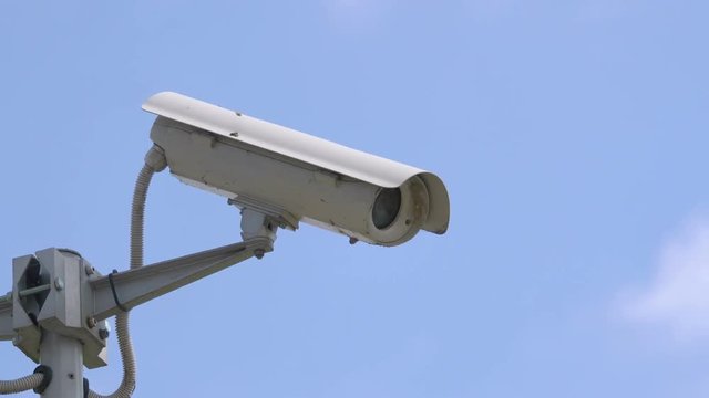 Security camera in 4k slow motion 60fps