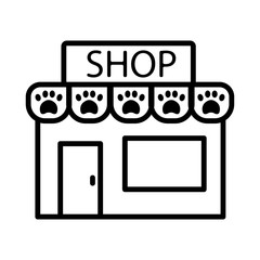 Pet shop vector icon