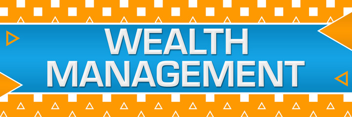 Wealth Management Orange White Basic Shapes Triangles Horizontal 