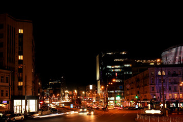 Fototapeta na wymiar Beautiful view of illuminated city at night