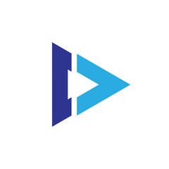 triangle geometric logo vector