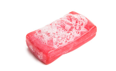 soap with foam isolated