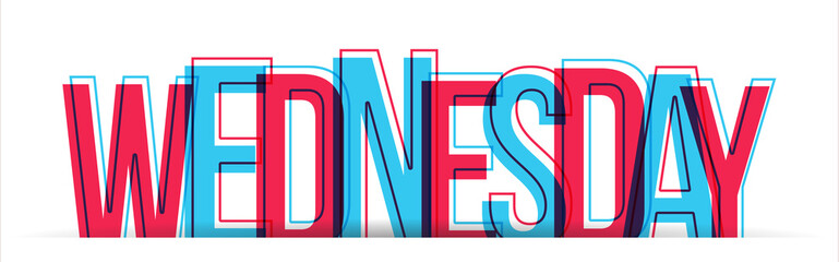 Wednesday word vector isolated on white background