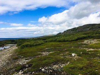 Tundra landscape in Russian north