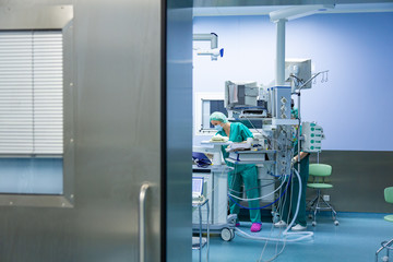 Surgeons team working in the hospital, operating room
