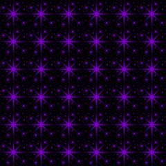 Violet Neon Shining Stars