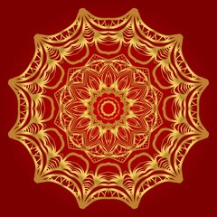 Modern Decorative Cicle Shapes. Floral mandala. vector illustration