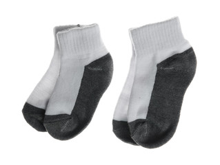 Baby socks isolated on white background