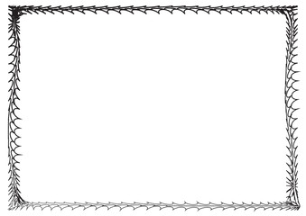 Spike lines scribble frame