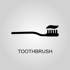 Toothbrush icon. Toothbrush concept symbol design. Stock - Vector illustration can be used for web.