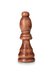 Chess piece on white background