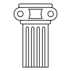 Temple pillar icon. Outline temple pillar vector icon for web design isolated on white background