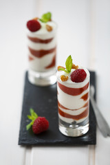 Yogurt with Raspberries