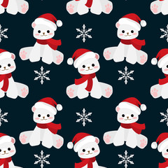 Christmas holiday season seamless pattern.
