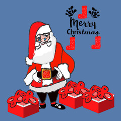 Santa Claus standing isolated on white background - full length portrait