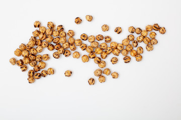 Roasted Chickpeas,  Pattern of nuts form.